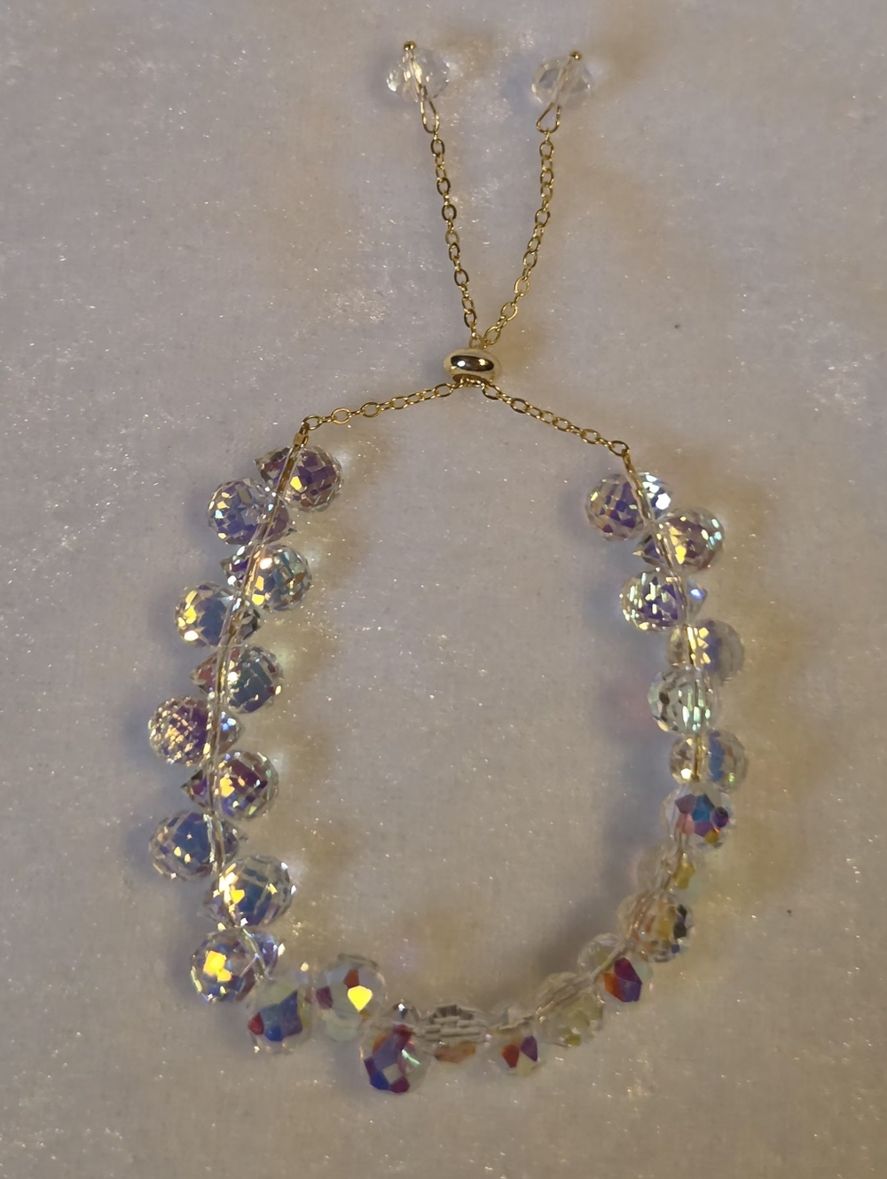 New Faceted Crystal Bolo Bracelet